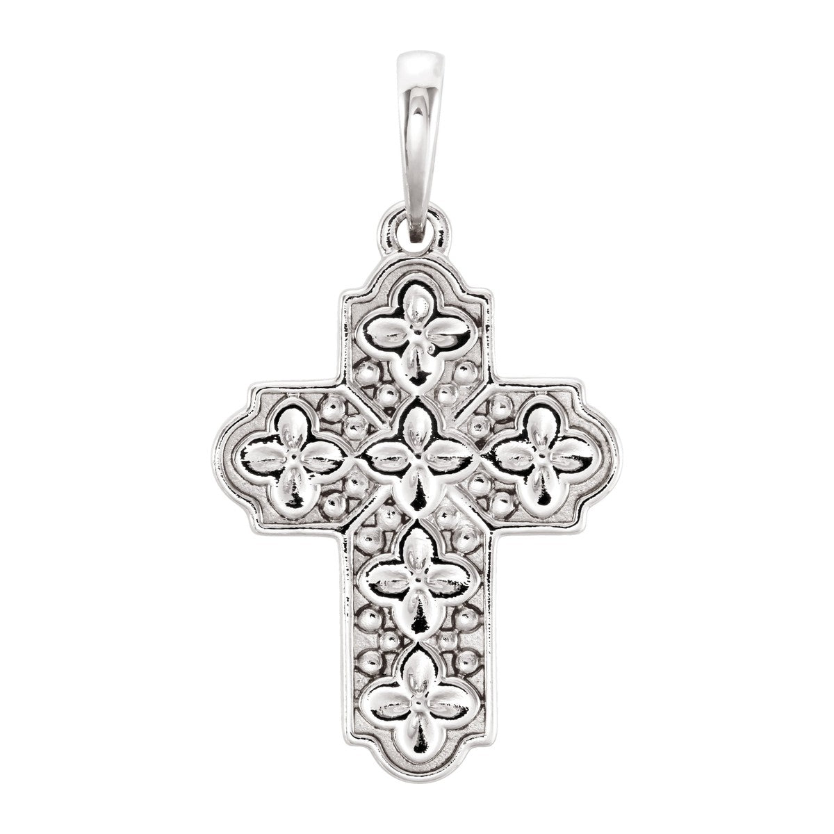 Ornate Floral Cross Pendant