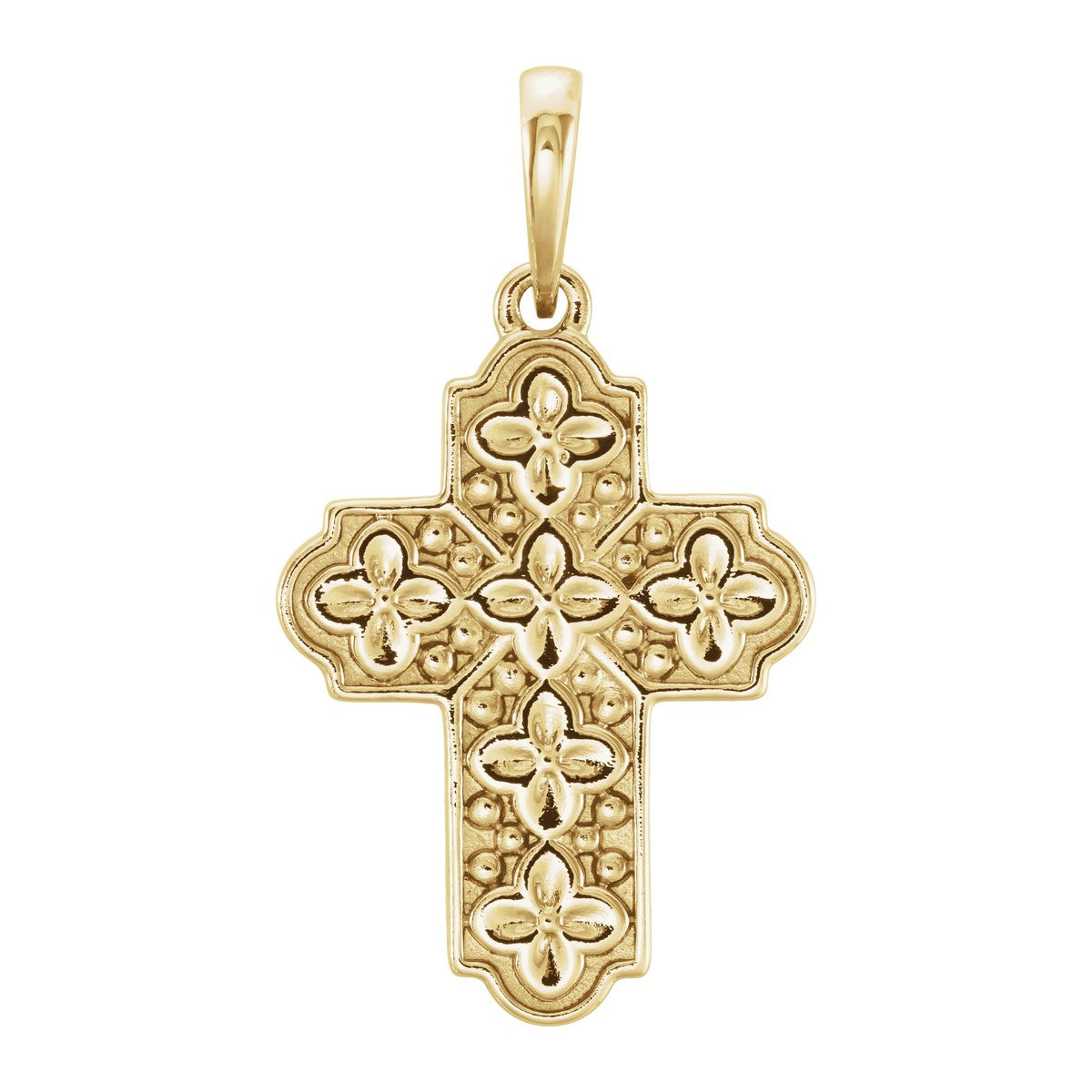 Ornate Floral Cross Pendant
