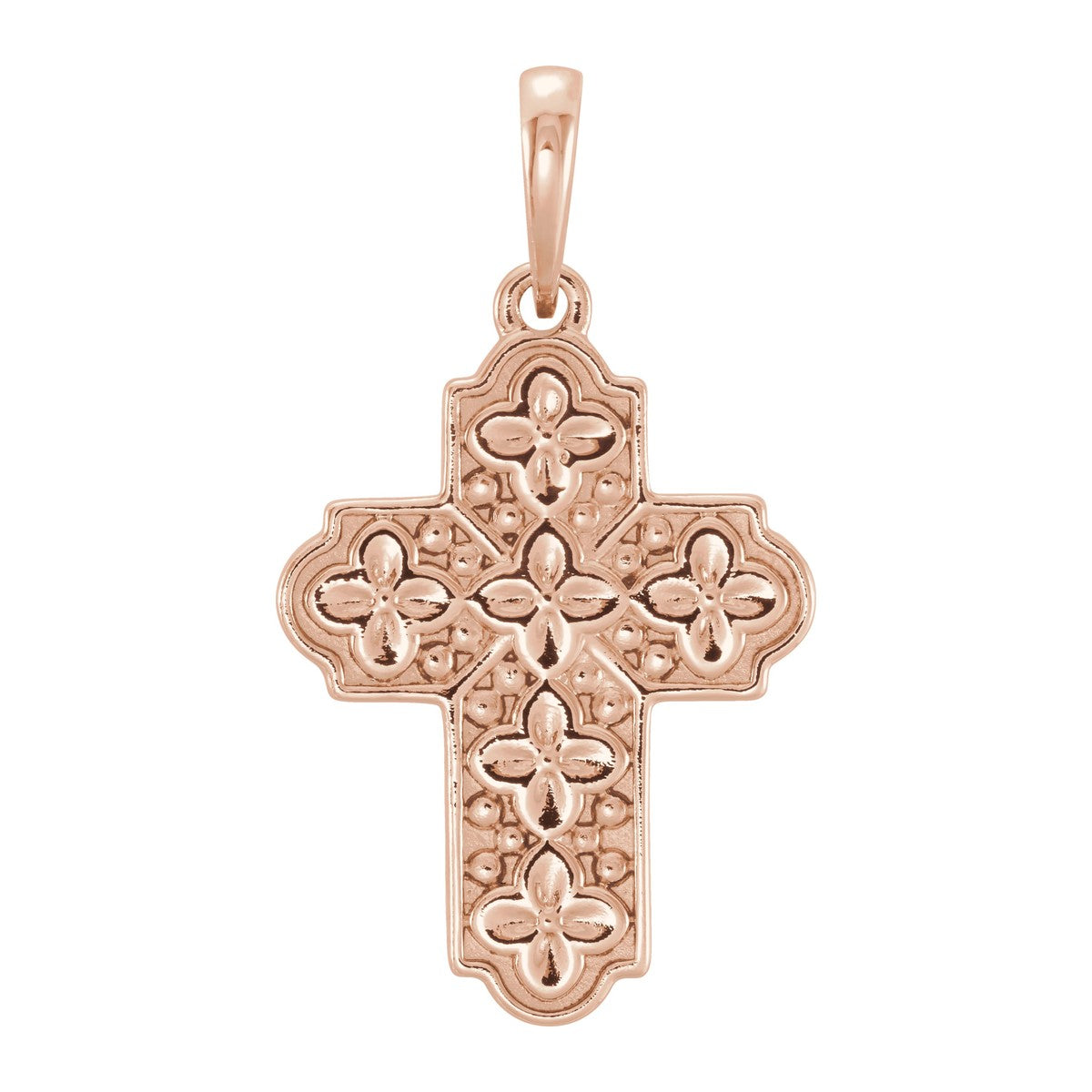 Ornate Floral Cross Pendant