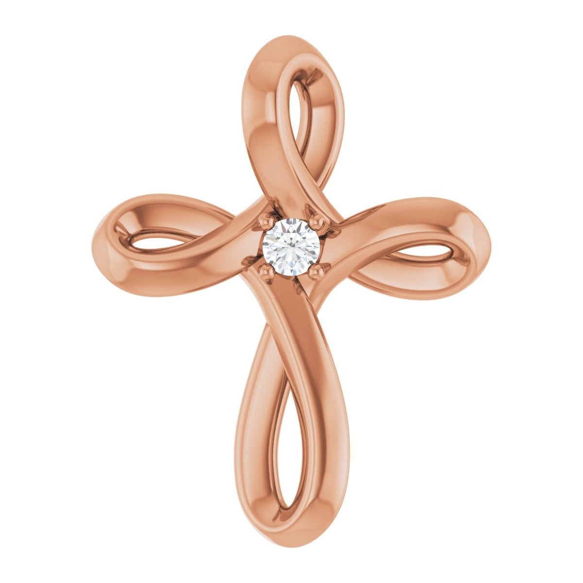 Diamond Infinity Cross Pendant