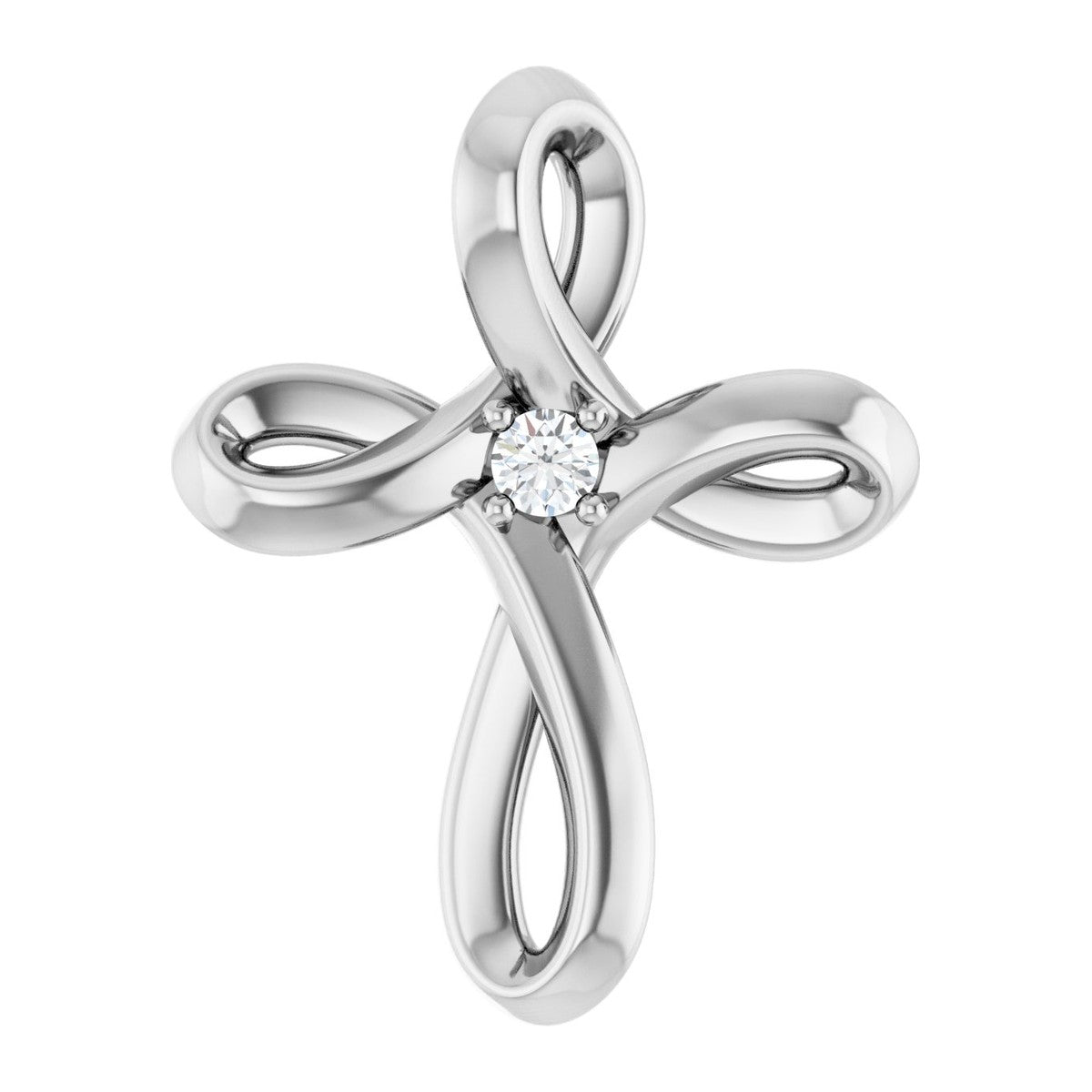 Diamond Infinity Cross Pendant