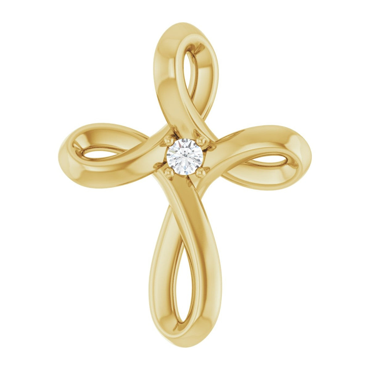 Diamond Infinity Cross Pendant