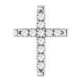 French-Set Diamond Cross Pendant