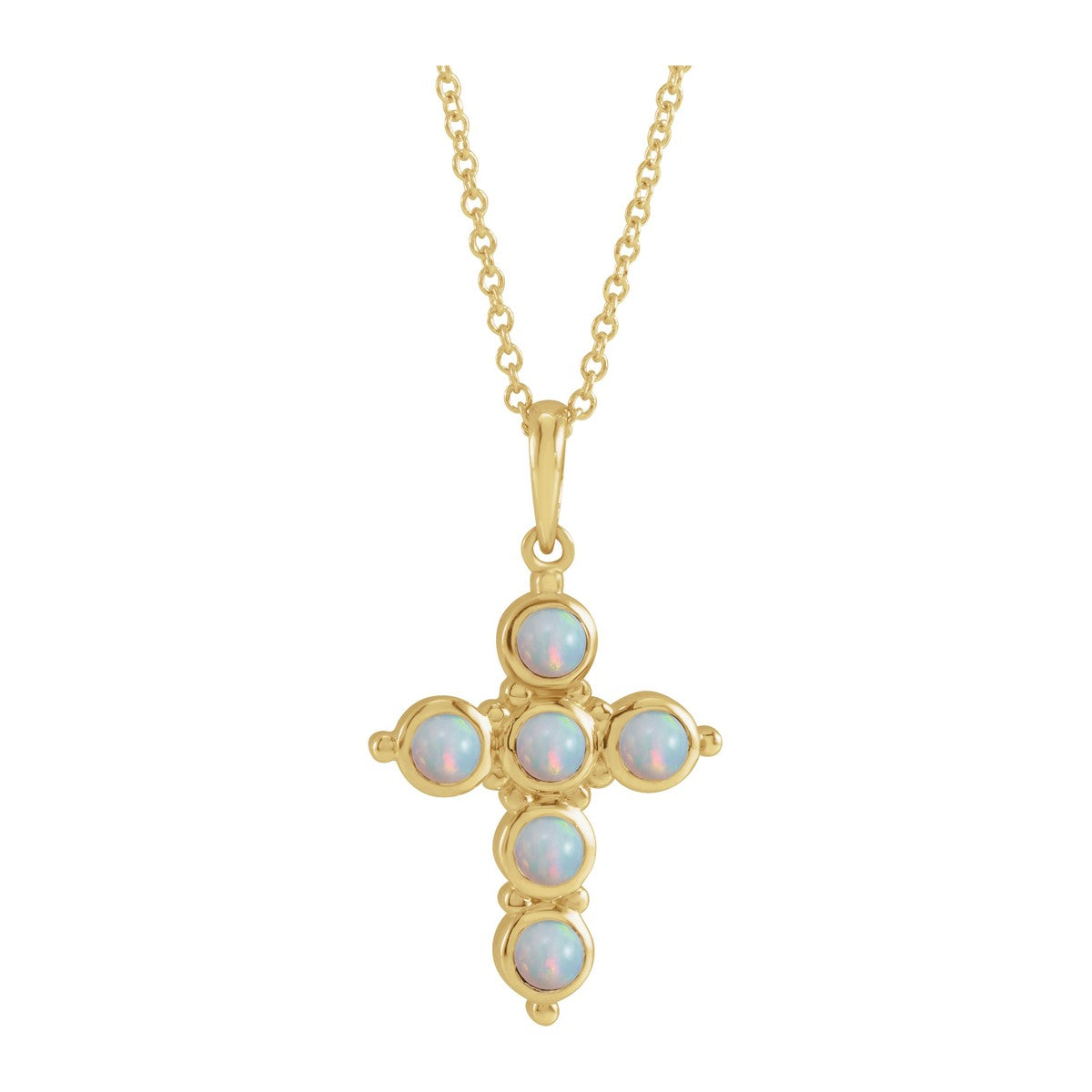 Cabochon Cross Necklace