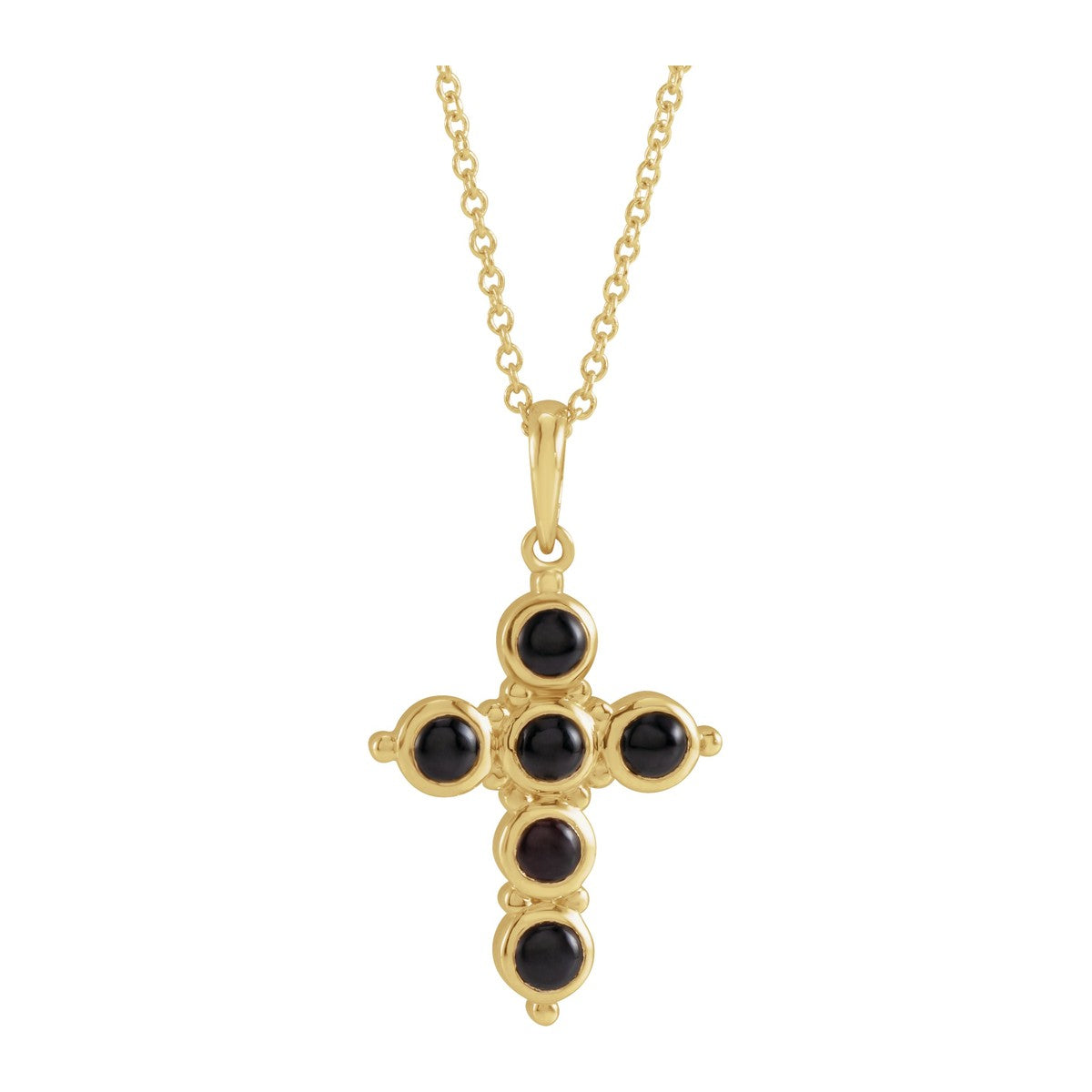 Cabochon Cross Necklace
