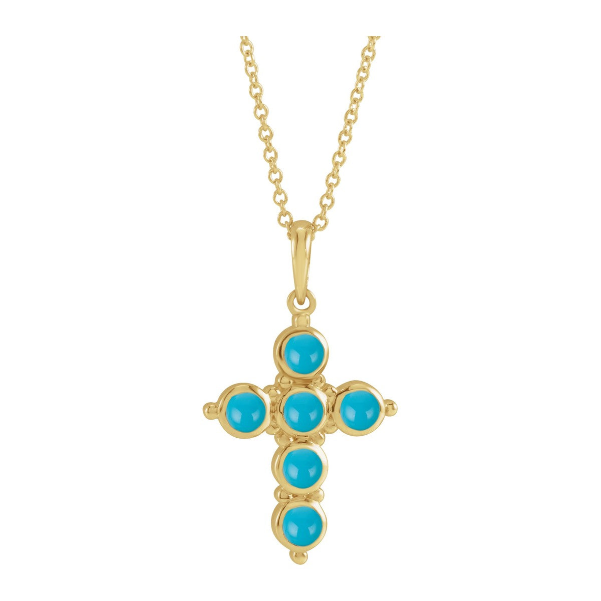 Cabochon Cross Necklace
