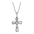 Baguette Diamond Cross Necklace