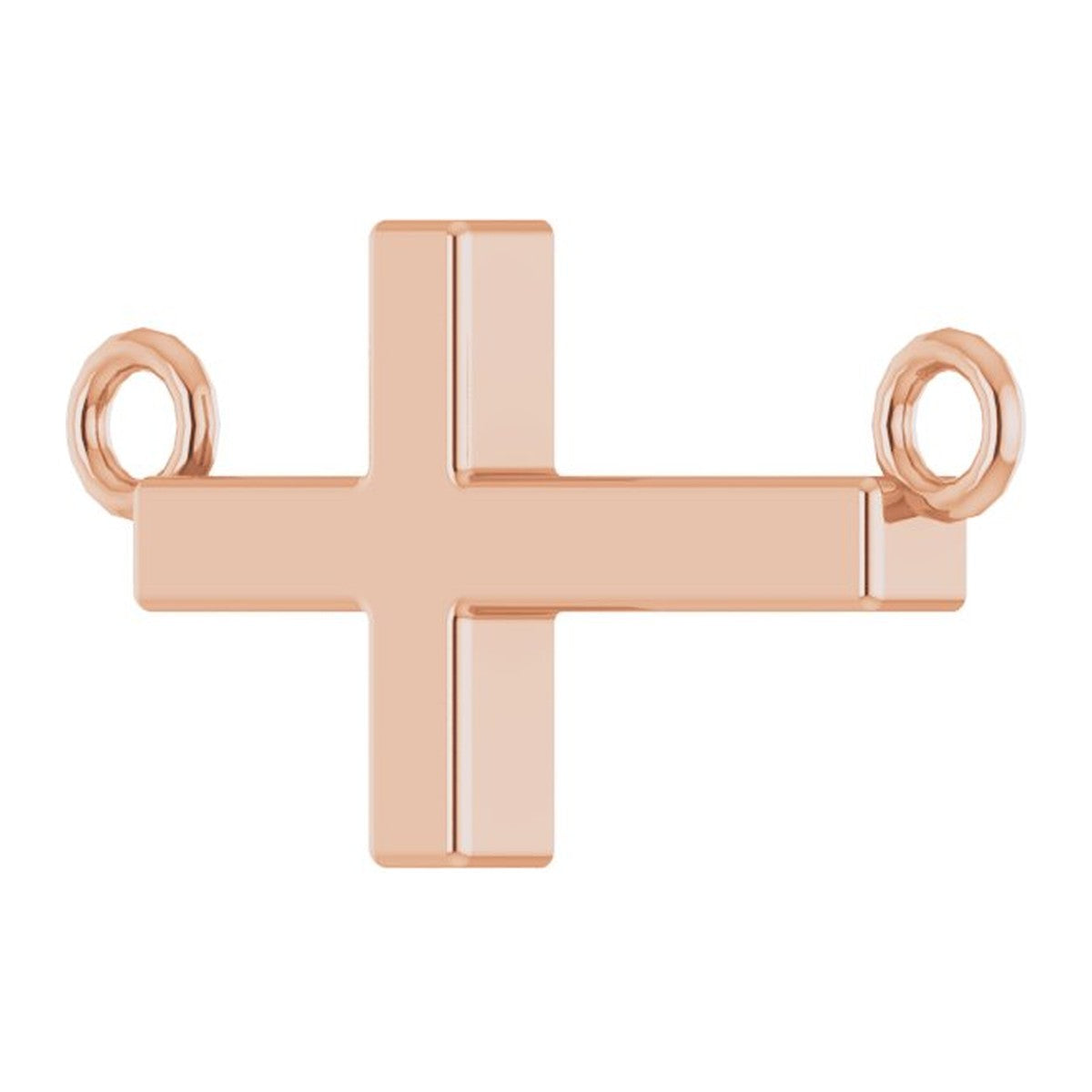 Polished Sideways Cross Necklace