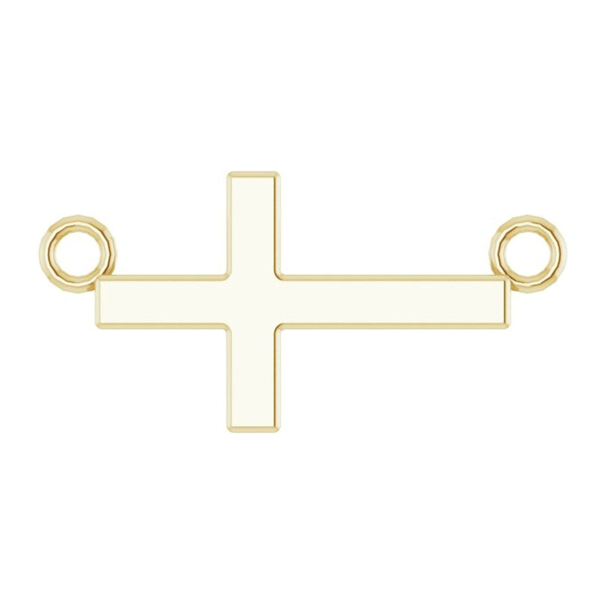Polished Sideways Cross Necklace
