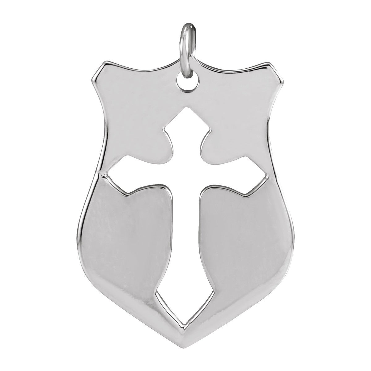 Pierced Cross Shield Pendant