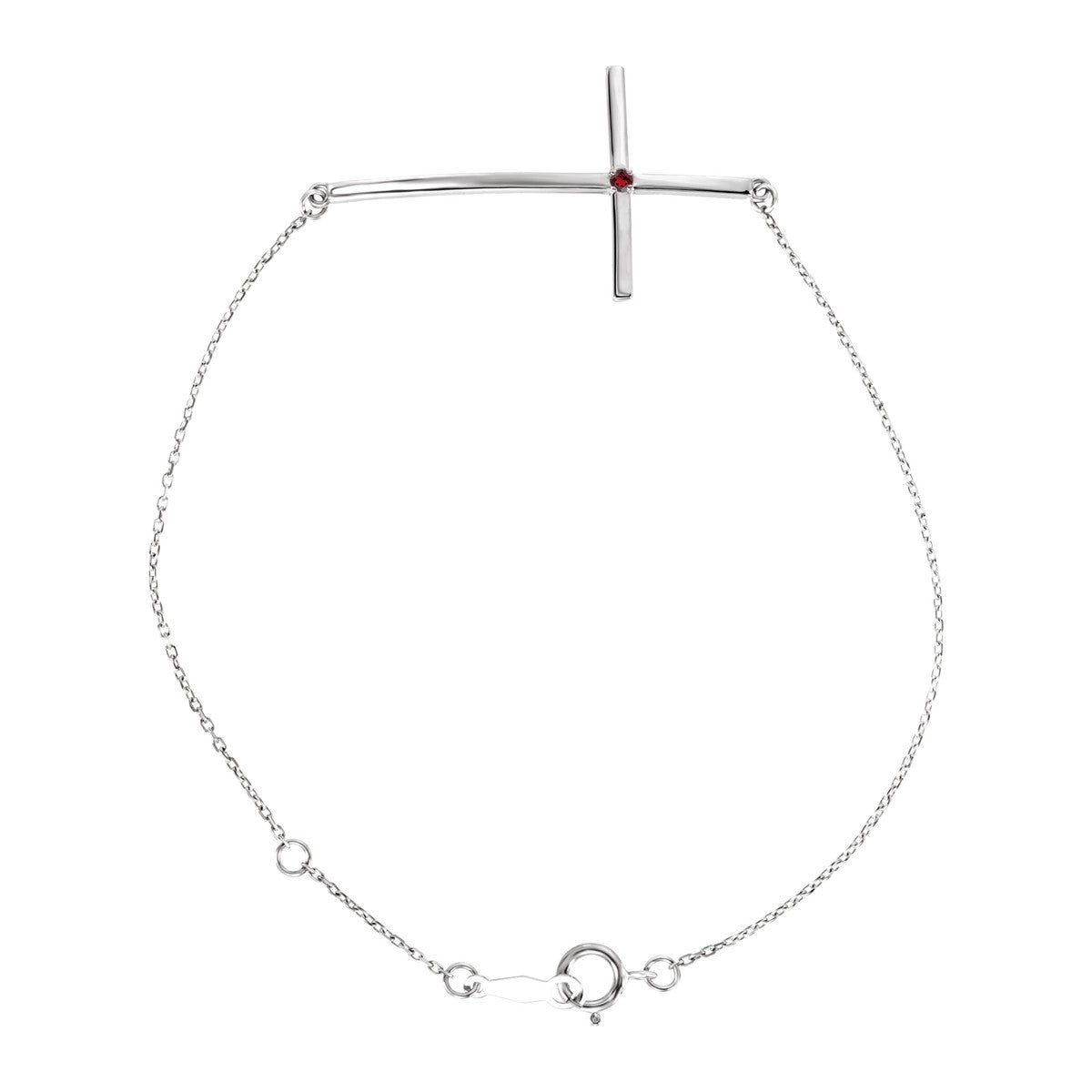 Accented Sideways Cross Bracelet