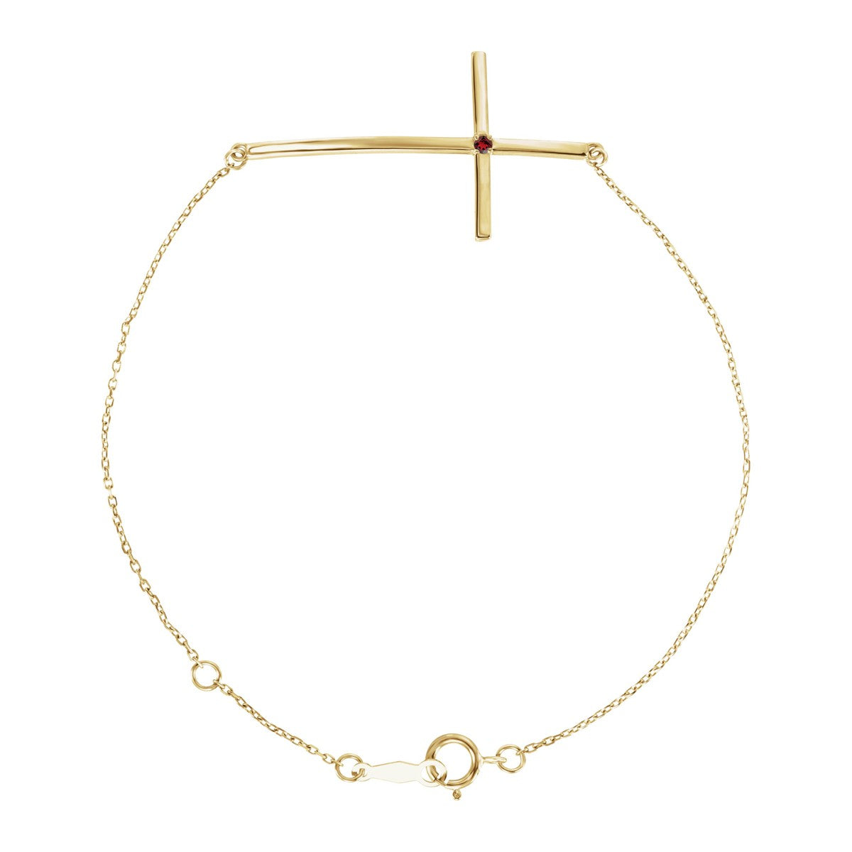 Accented Sideways Cross Bracelet