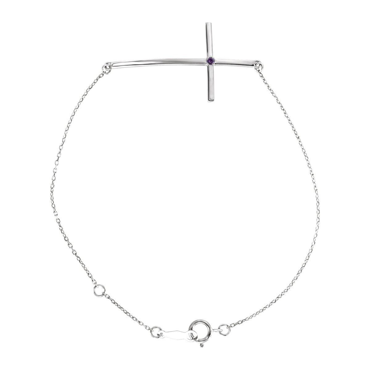 Accented Sideways Cross Bracelet