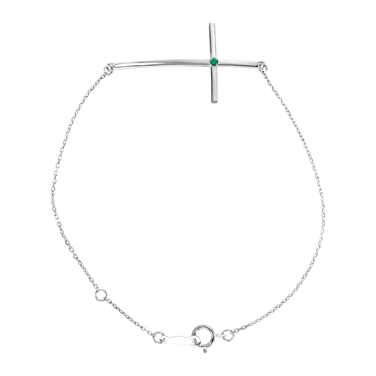 Accented Sideways Cross Bracelet