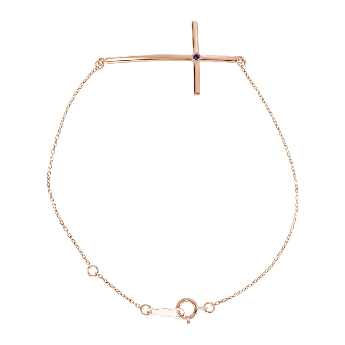 Accented Sideways Cross Bracelet