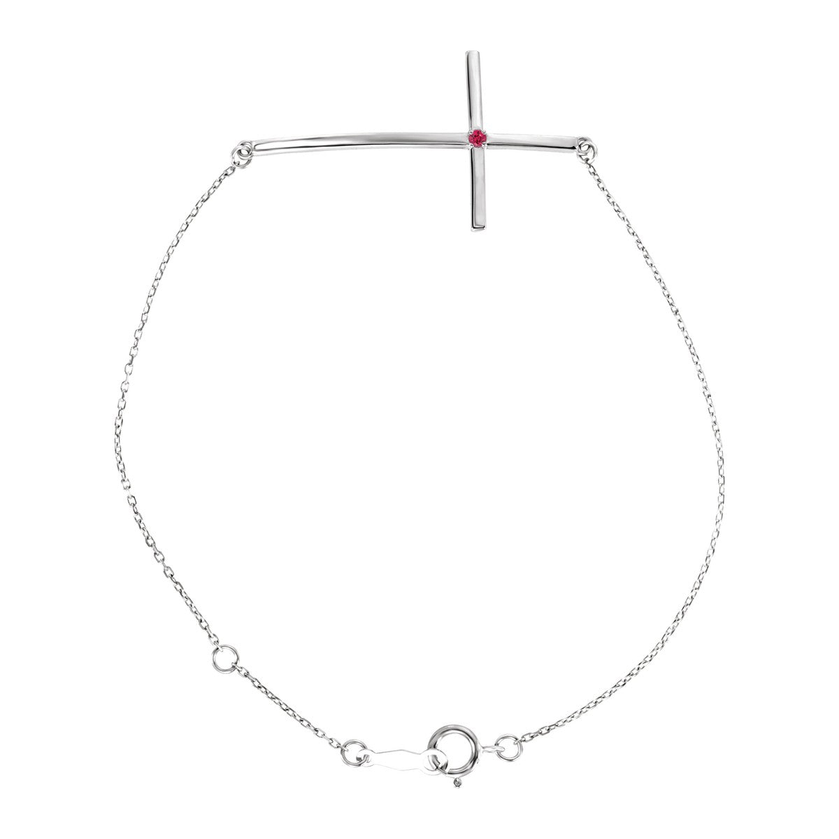 Accented Sideways Cross Bracelet