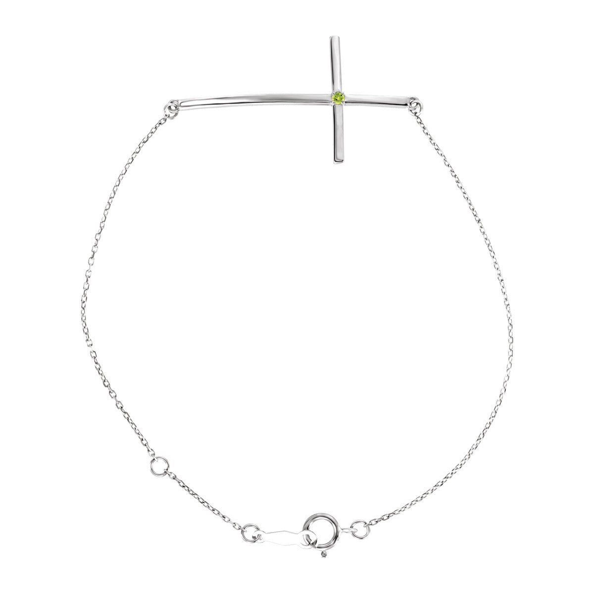 Accented Sideways Cross Bracelet