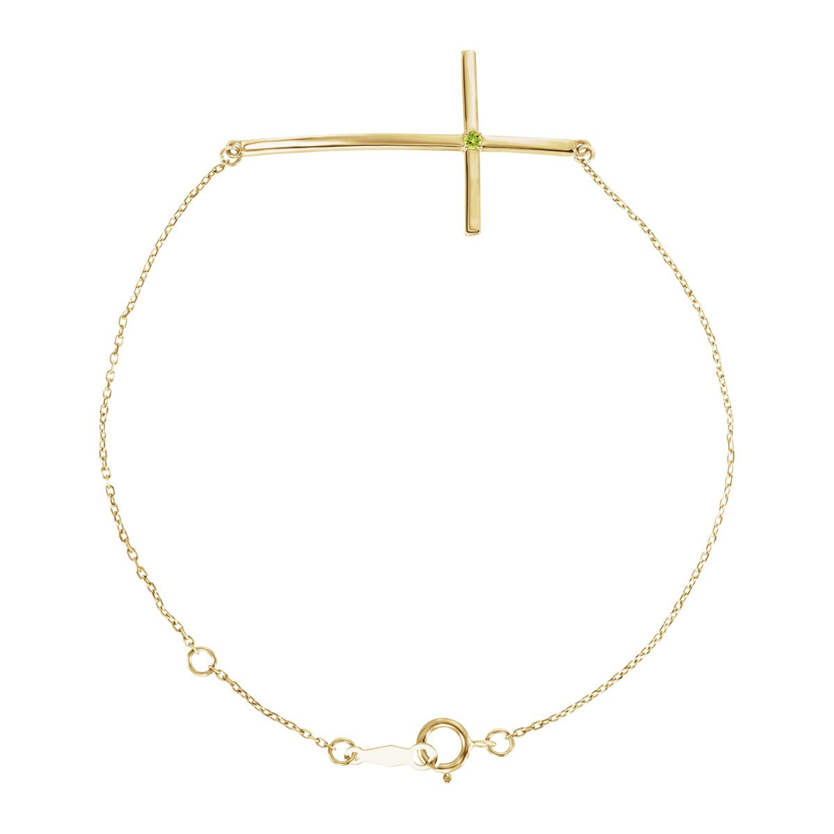 Accented Sideways Cross Bracelet