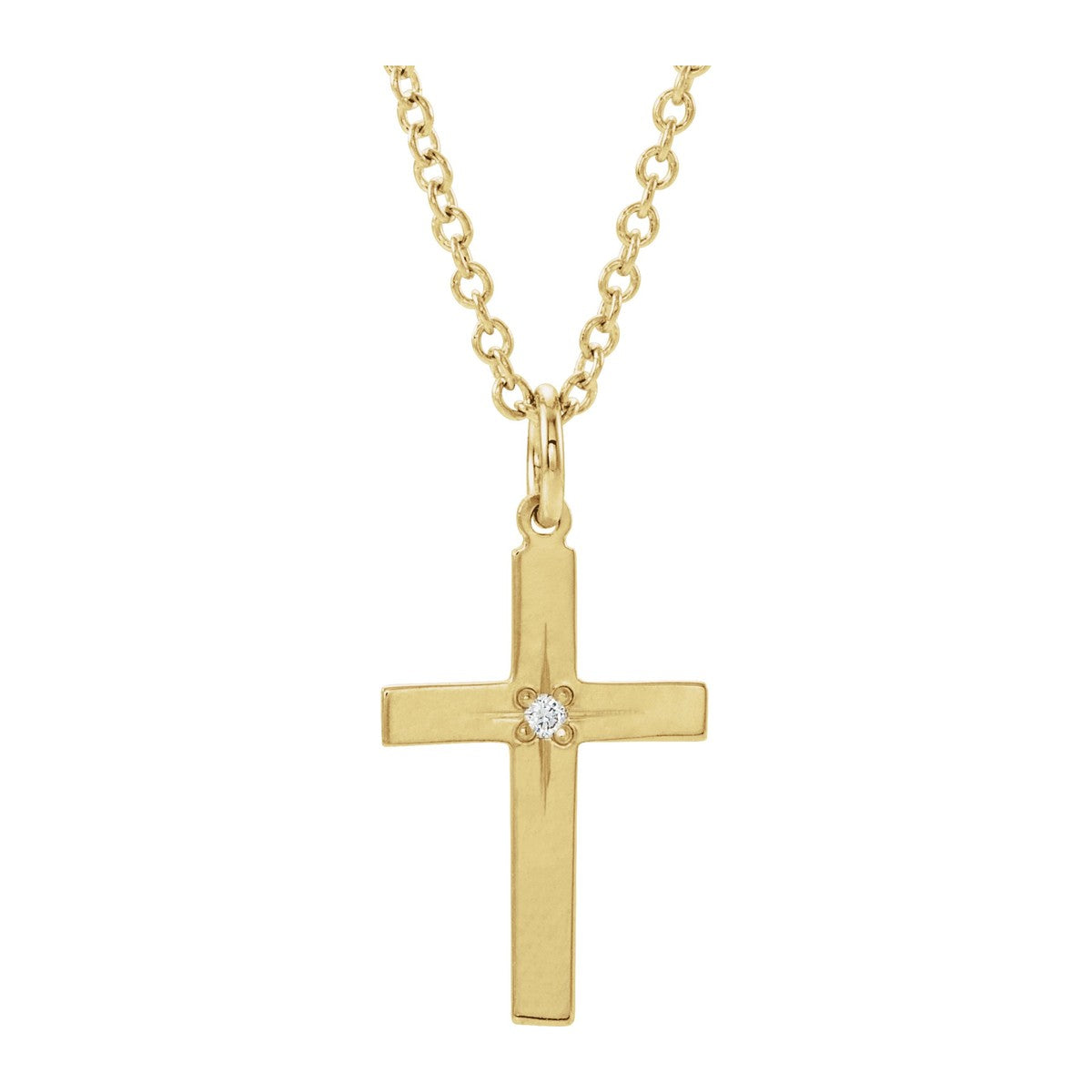 Youth Diamond Cross Necklace