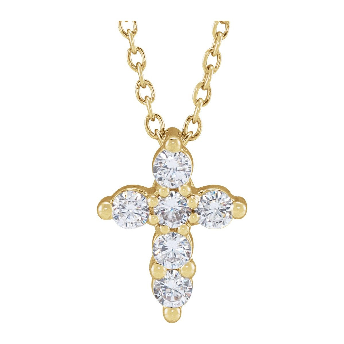 Lab-Grown Diamond Cross Necklace