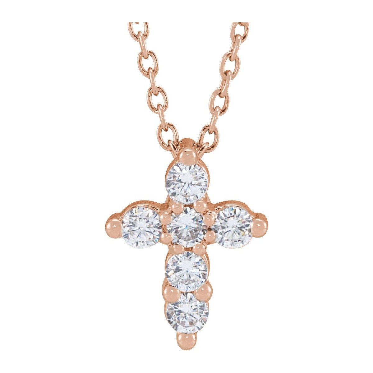 Lab-Grown Diamond Cross Necklace