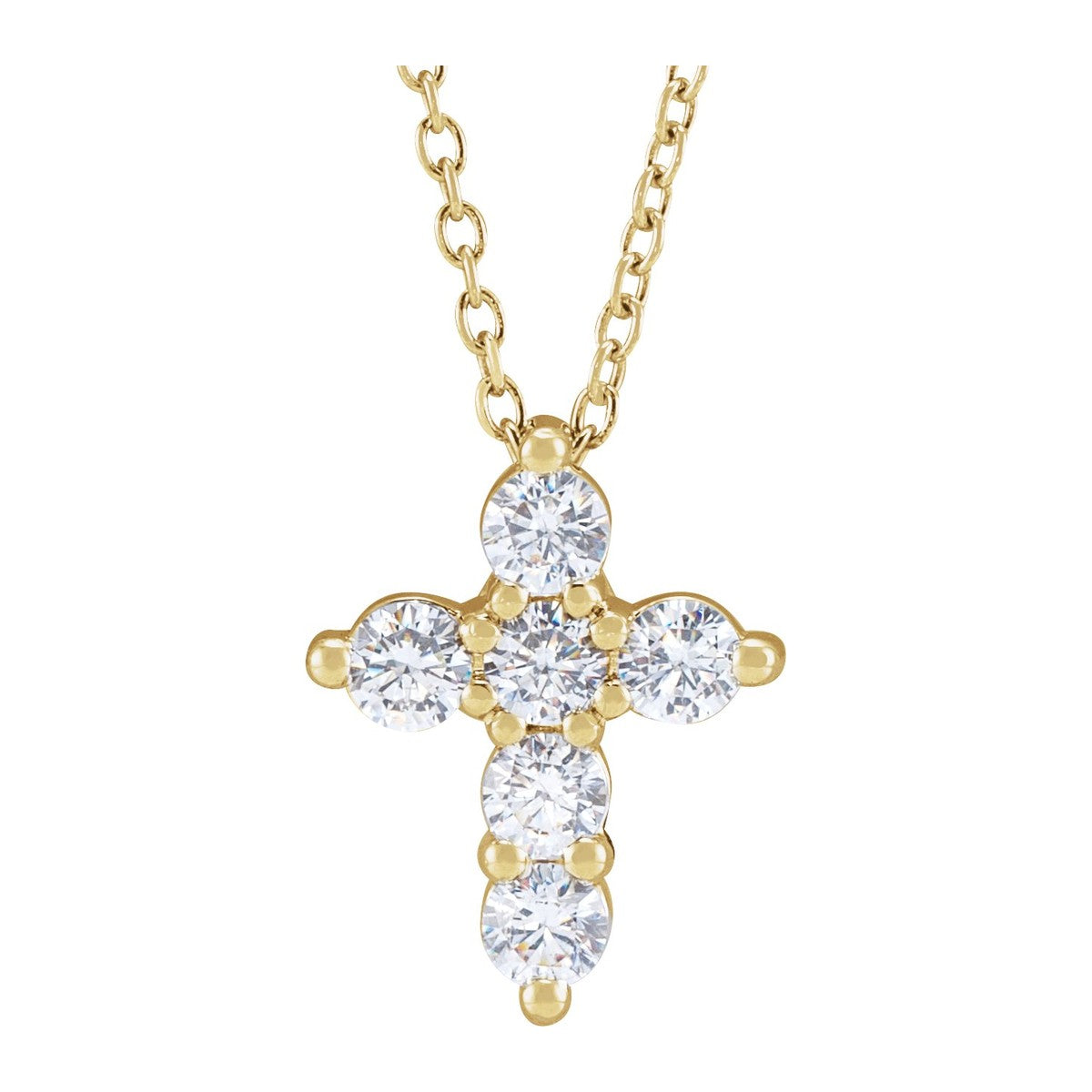 Lab-Grown Diamond Cross Necklace