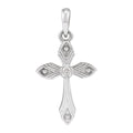 Diamond Petal Cross Pendant