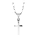 Cross Necklace with Paperclip Chain