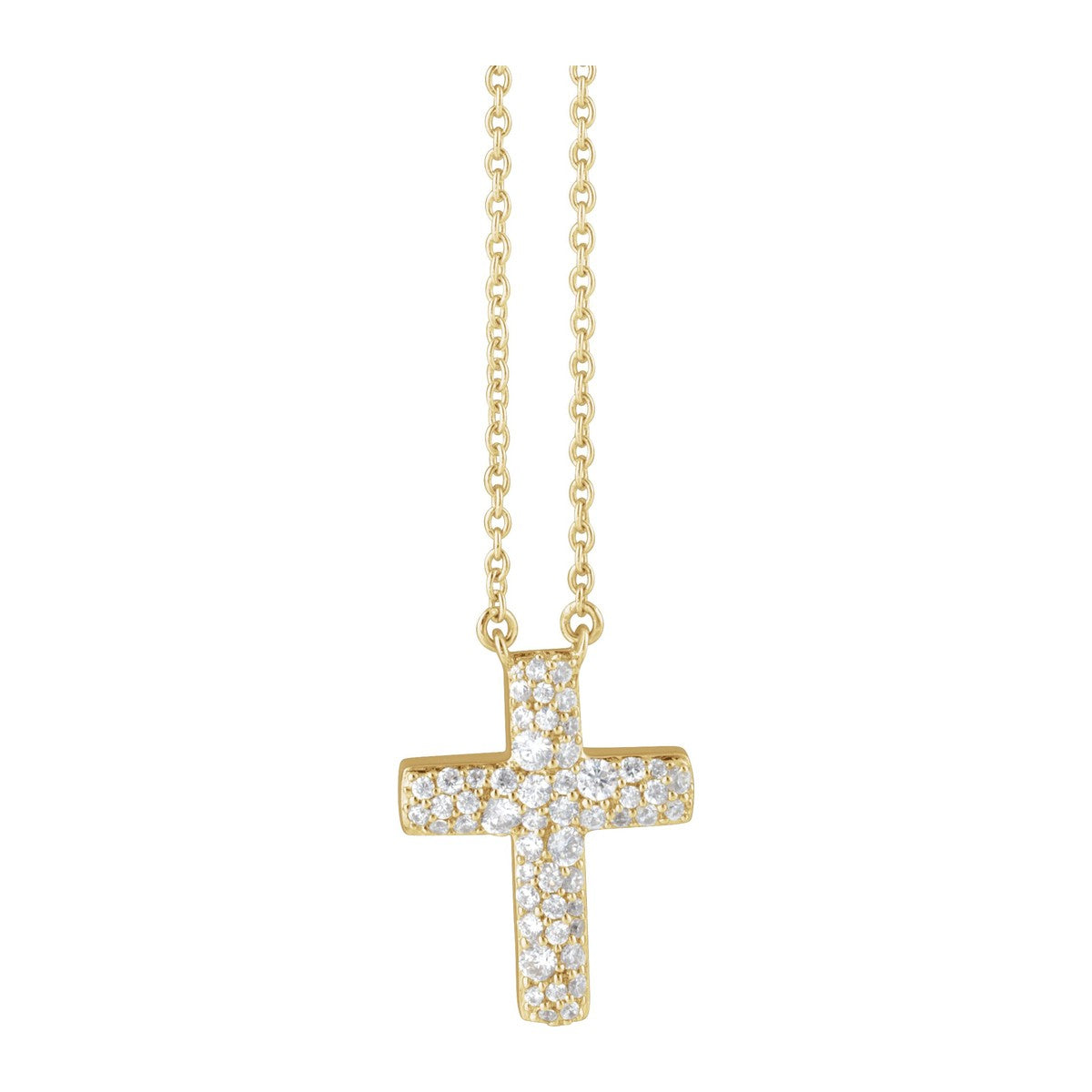 Pavé Diamond Cross Necklace