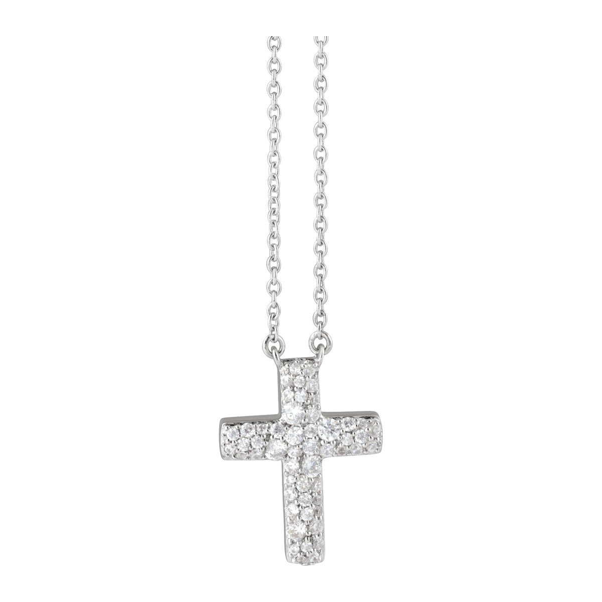 Pavé Diamond Cross Necklace
