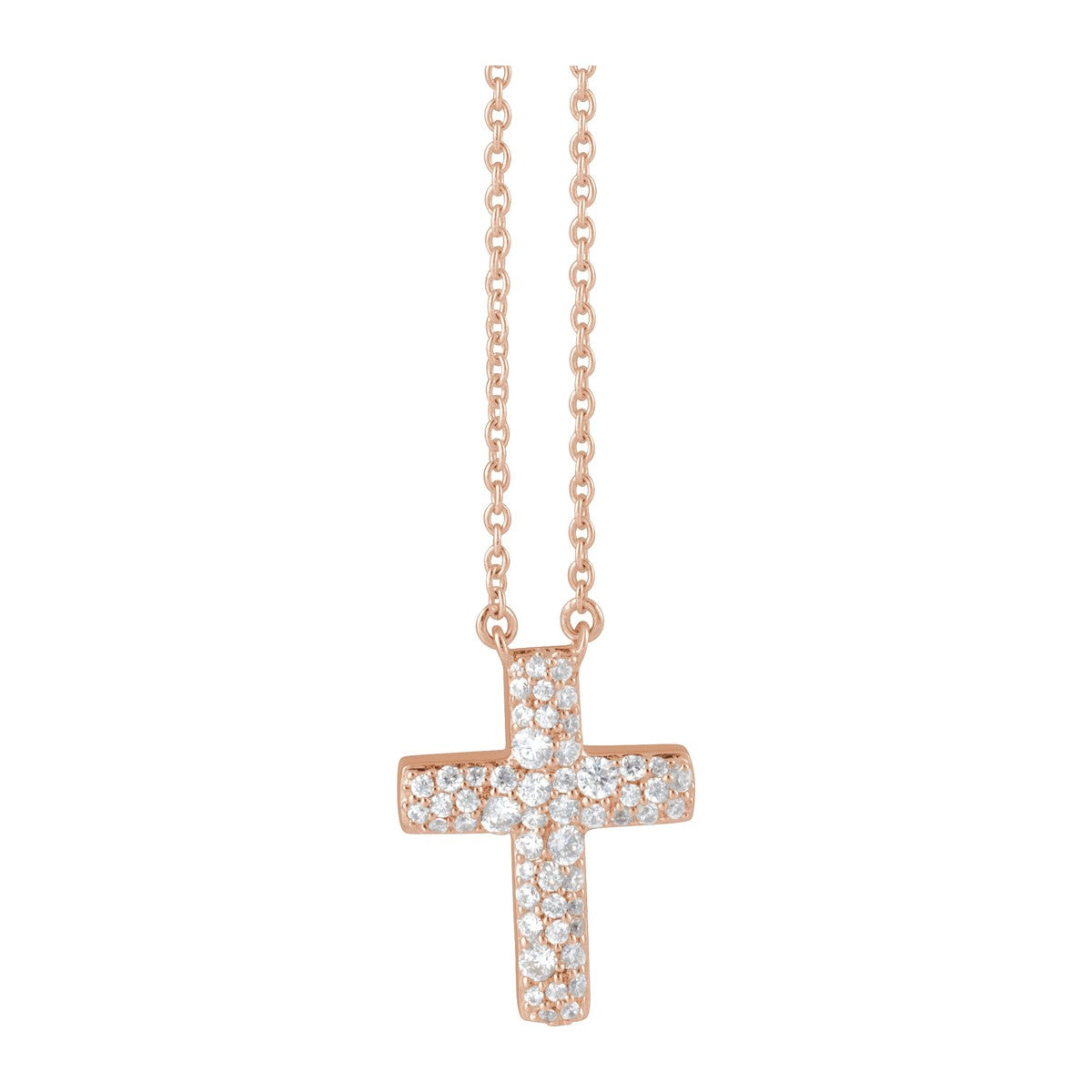 Pavé Diamond Cross Necklace