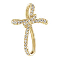 Diamond Ribbon Cross Pendant