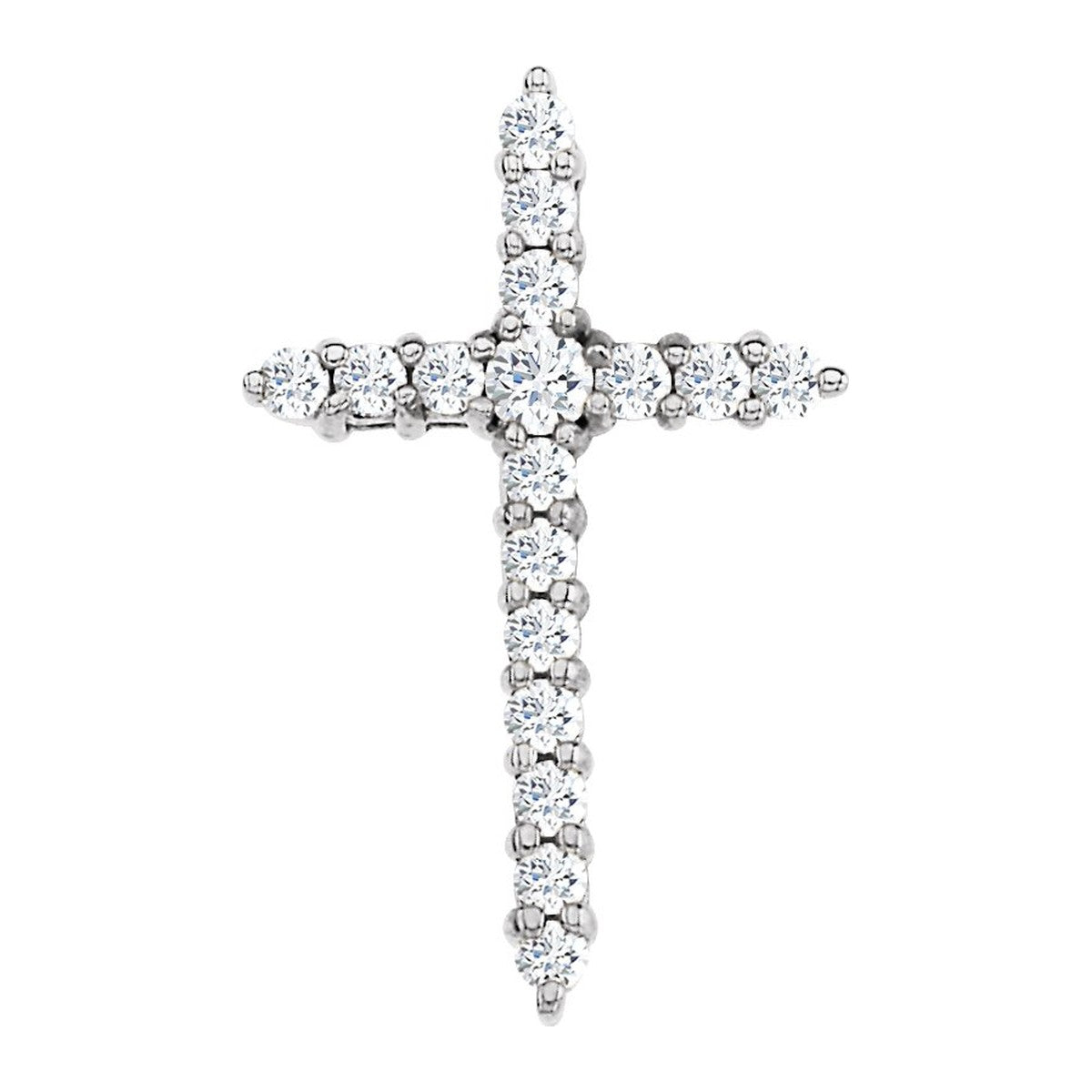 Graduated Diamond Cross Pendant