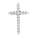 Graduated Diamond Cross Pendant