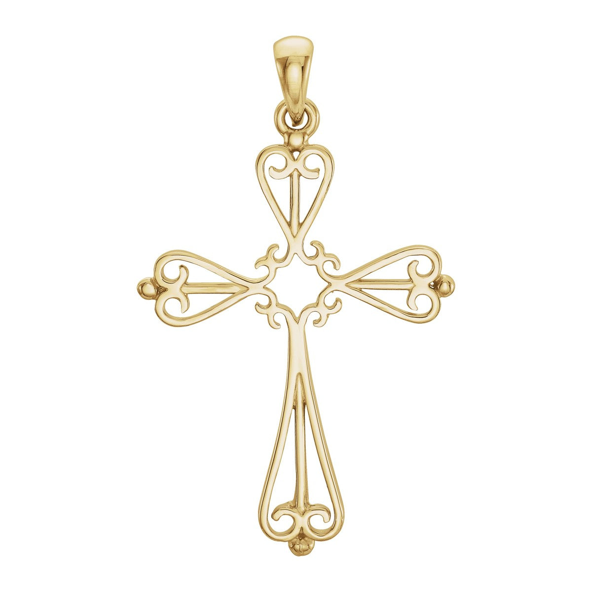 Sculptural Open Cross Pendant