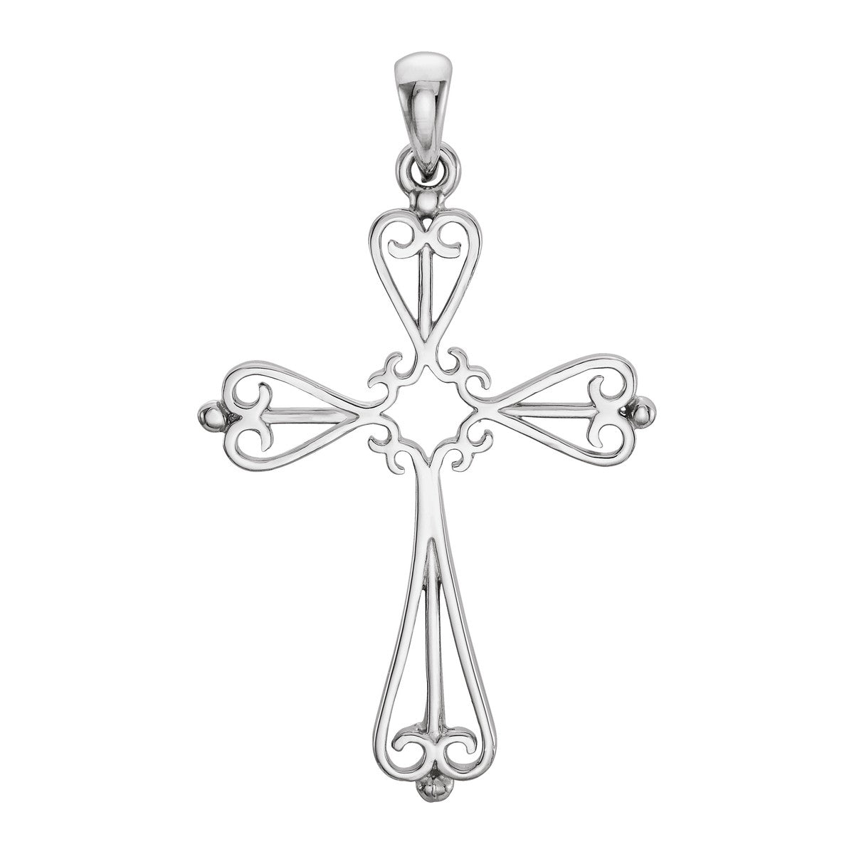 Sculptural Open Cross Pendant