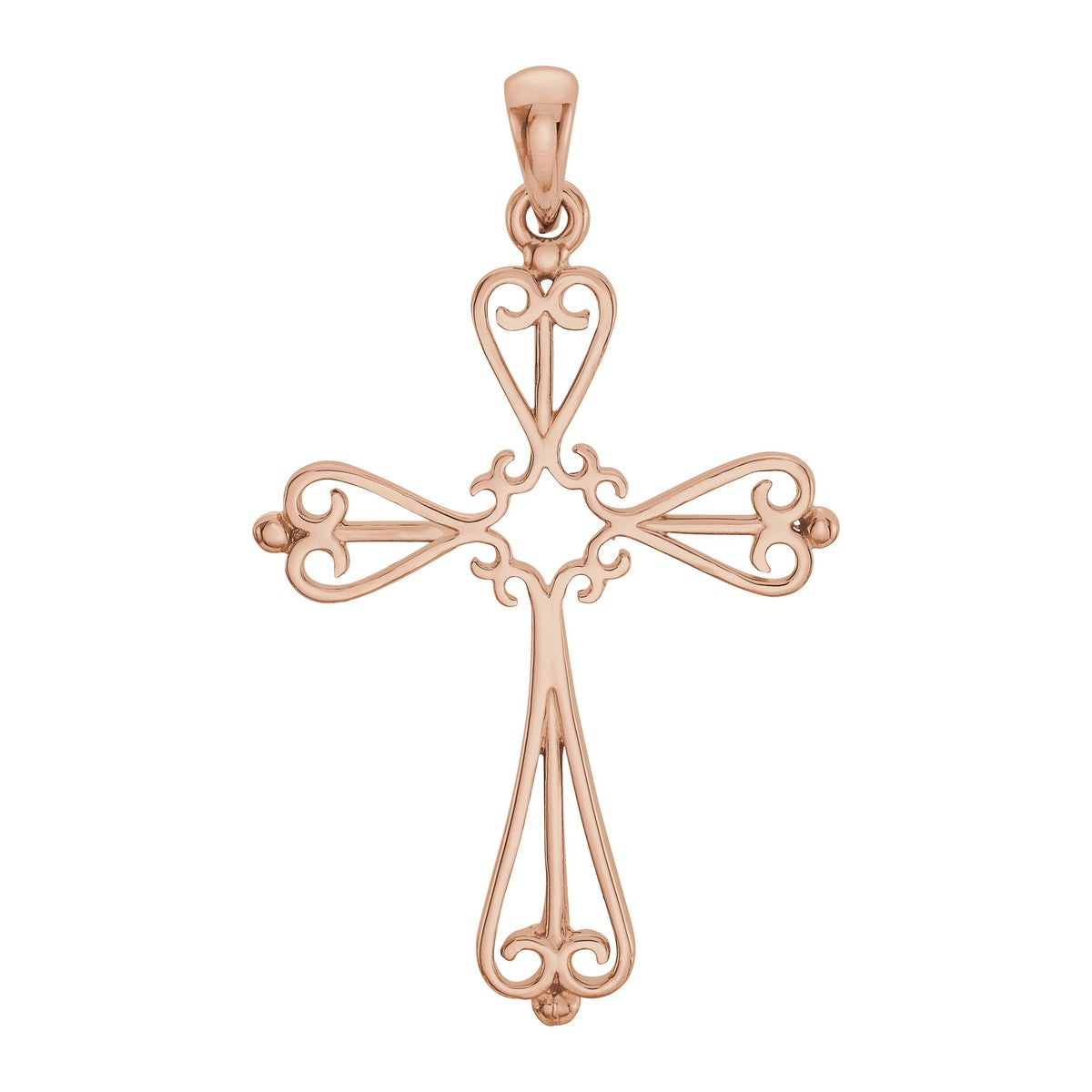 Sculptural Open Cross Pendant
