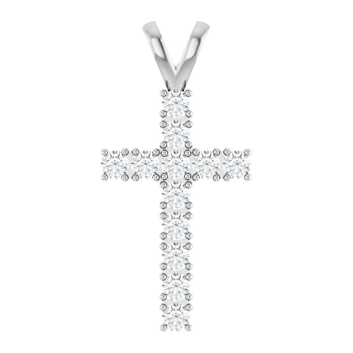 Stone-Set Cross Pendant