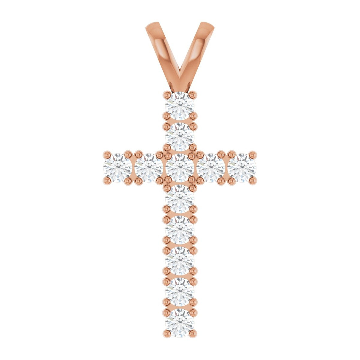 Stone-Set Cross Pendant