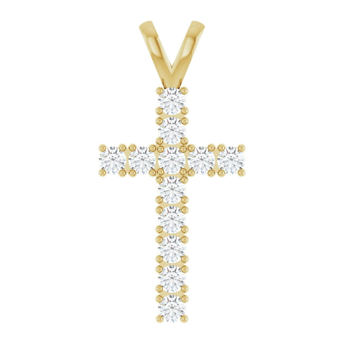Stone-Set Cross Pendant