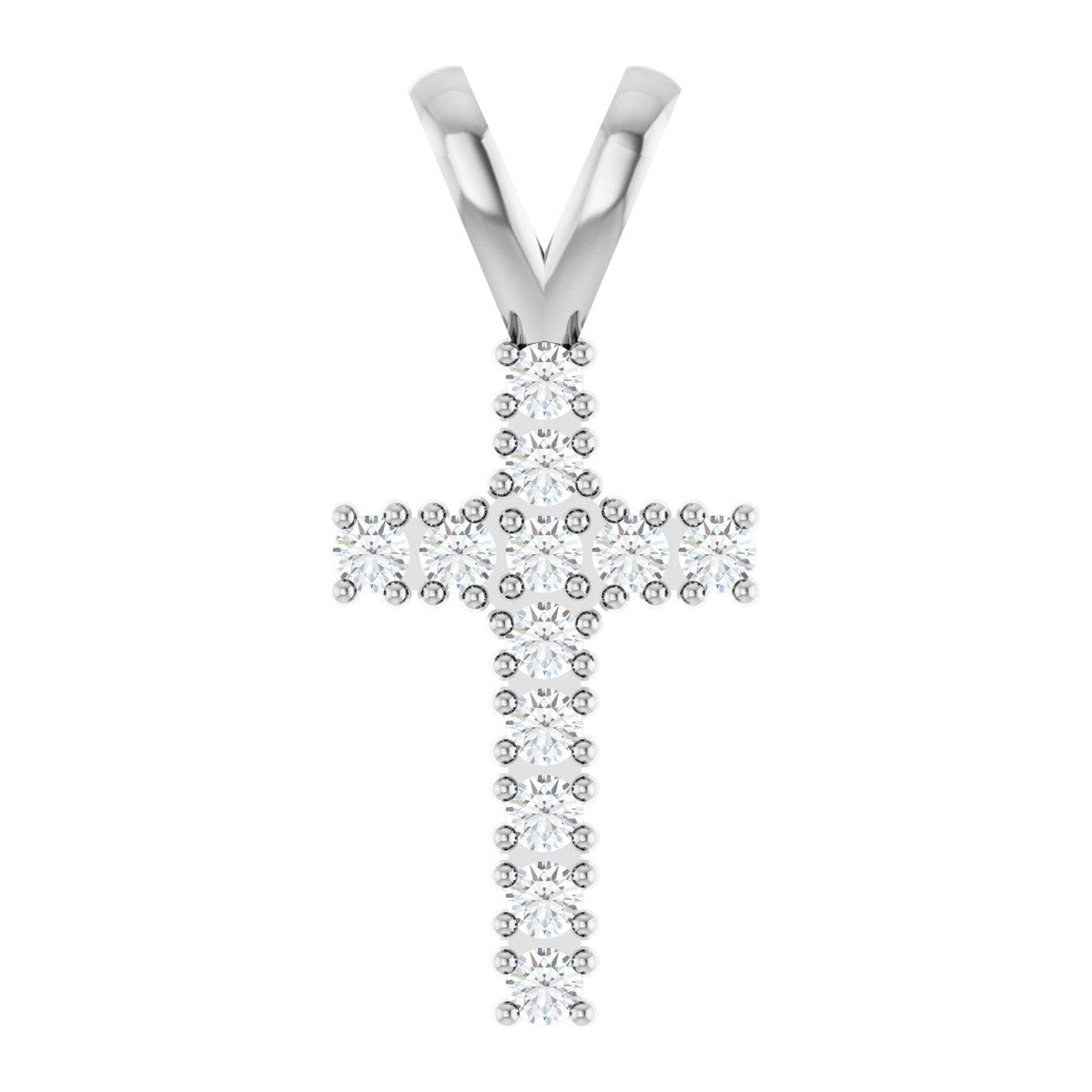 Stone-Set Cross Pendant