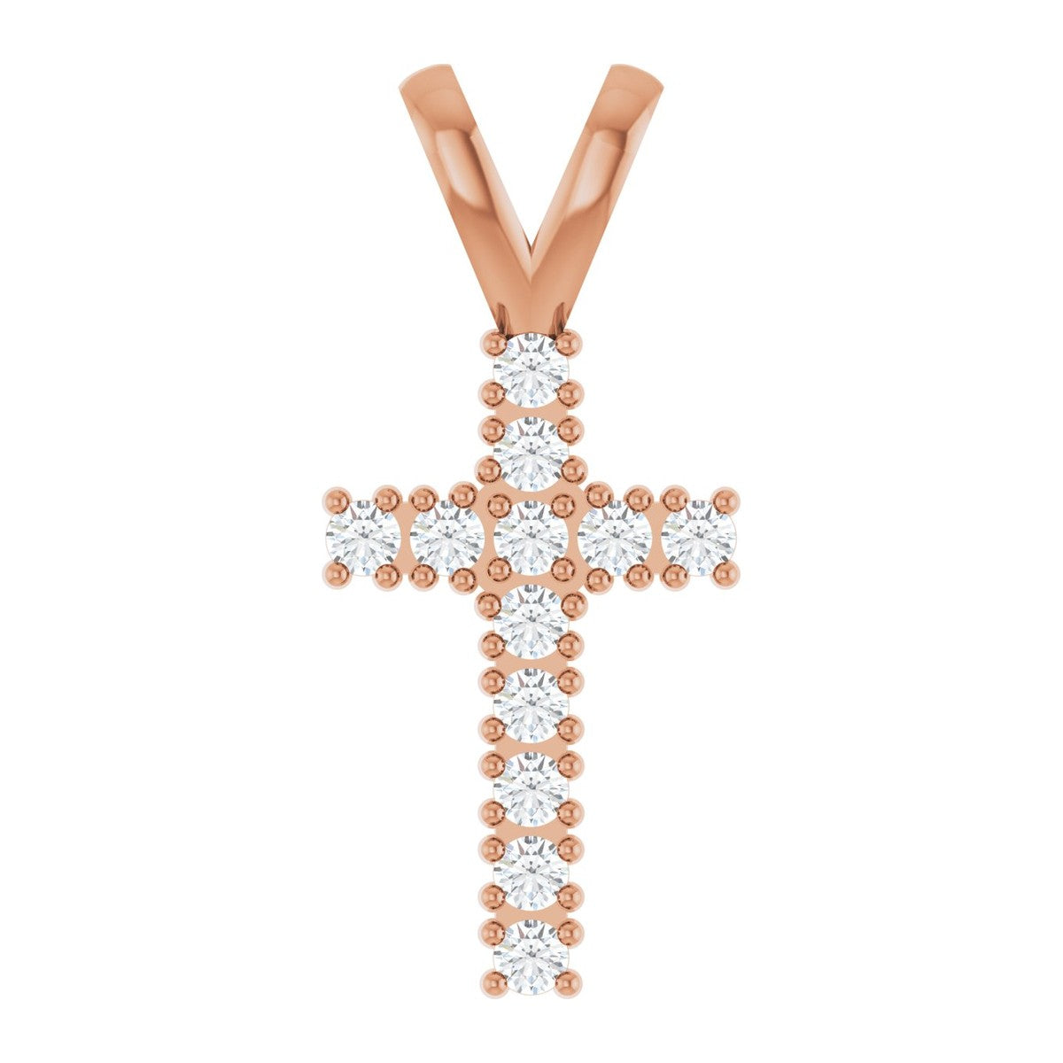 Stone-Set Cross Pendant