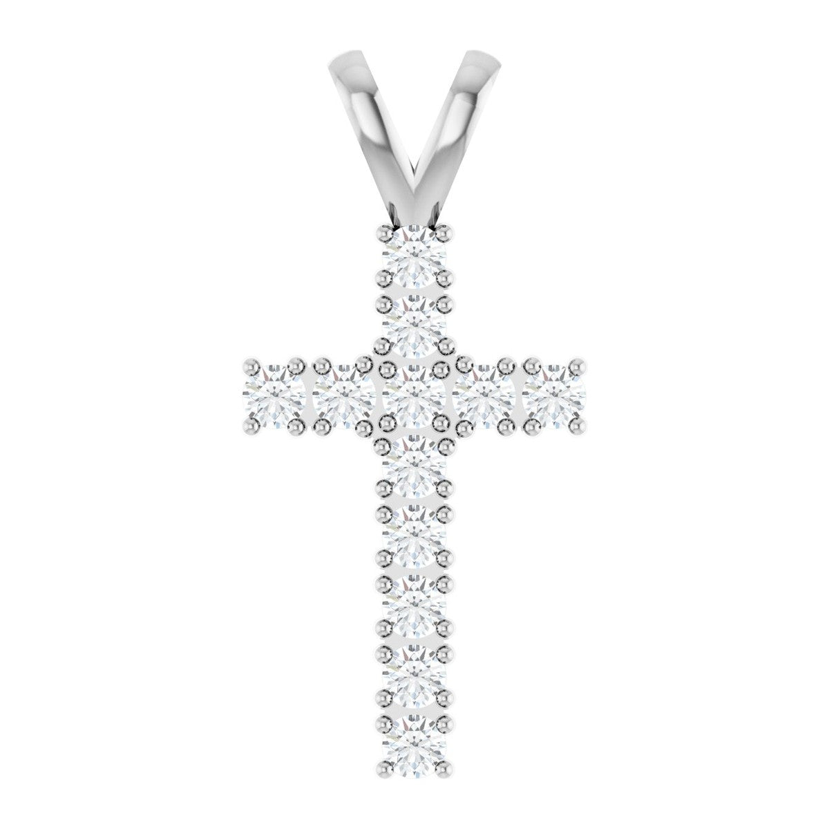 Stone-Set Cross Pendant