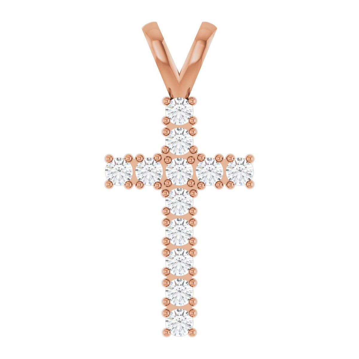 Stone-Set Cross Pendant