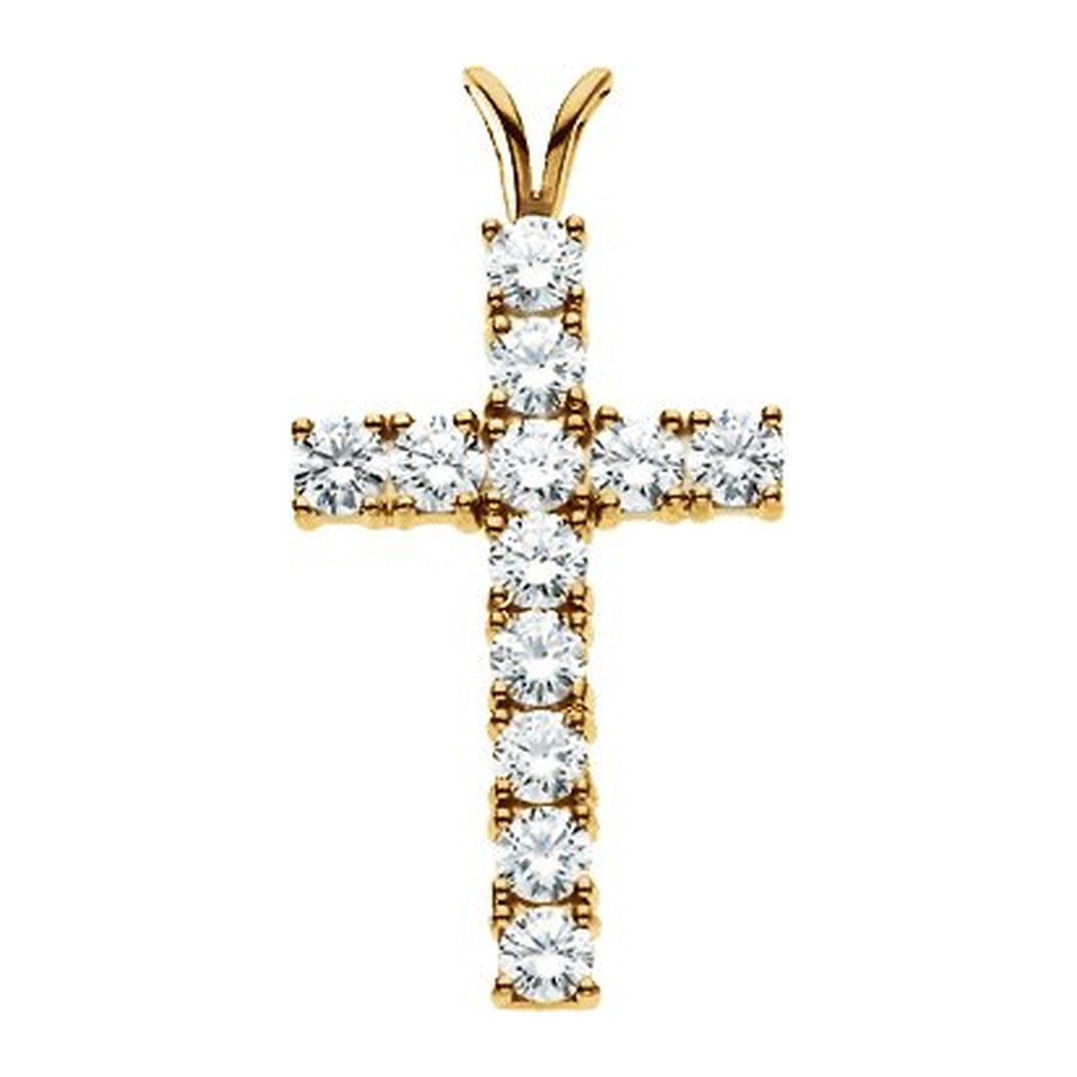 Stone-Set Cross Pendant