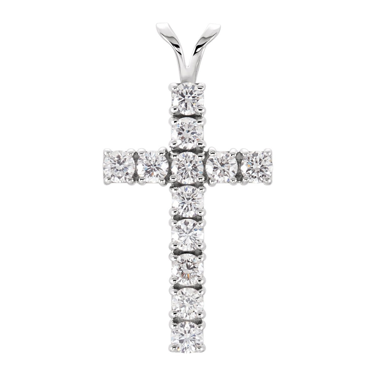 Stone-Set Cross Pendant