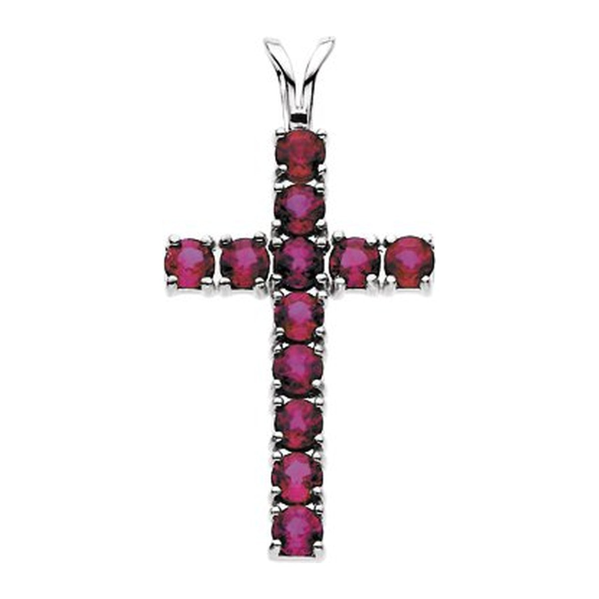 Stone-Set Cross Pendant