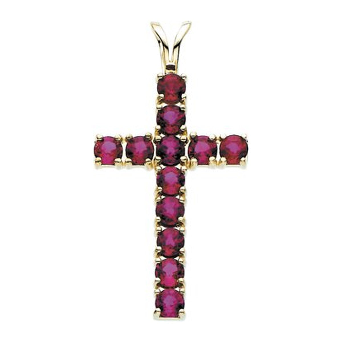 Stone-Set Cross Pendant