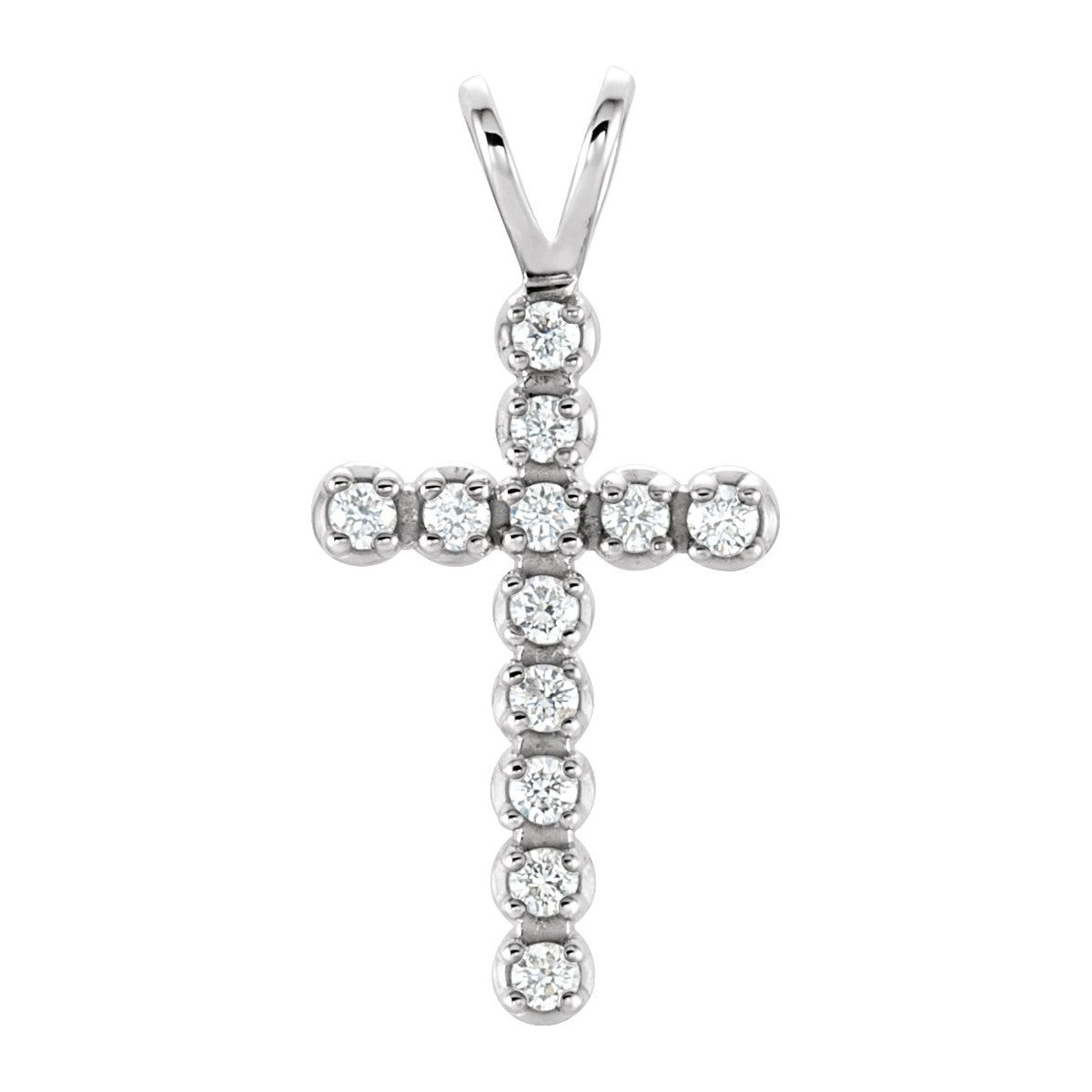 Bezel Diamond Cross Pendant