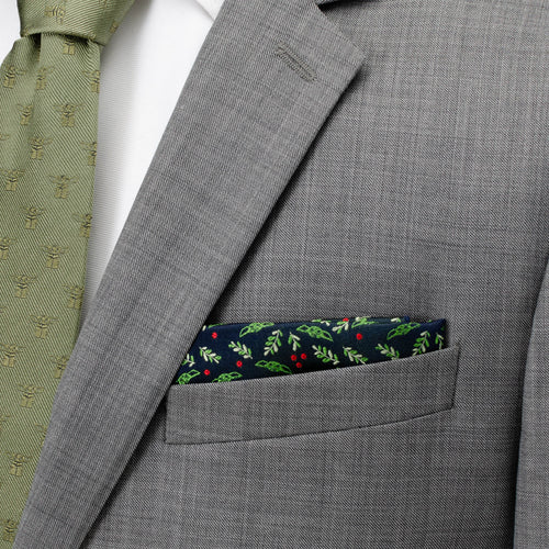 Star Wars Grogu Holiday Navy Pocket Square